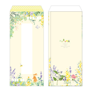 NanPao Watercolor Bird and Flowers Long Envelopes Pack