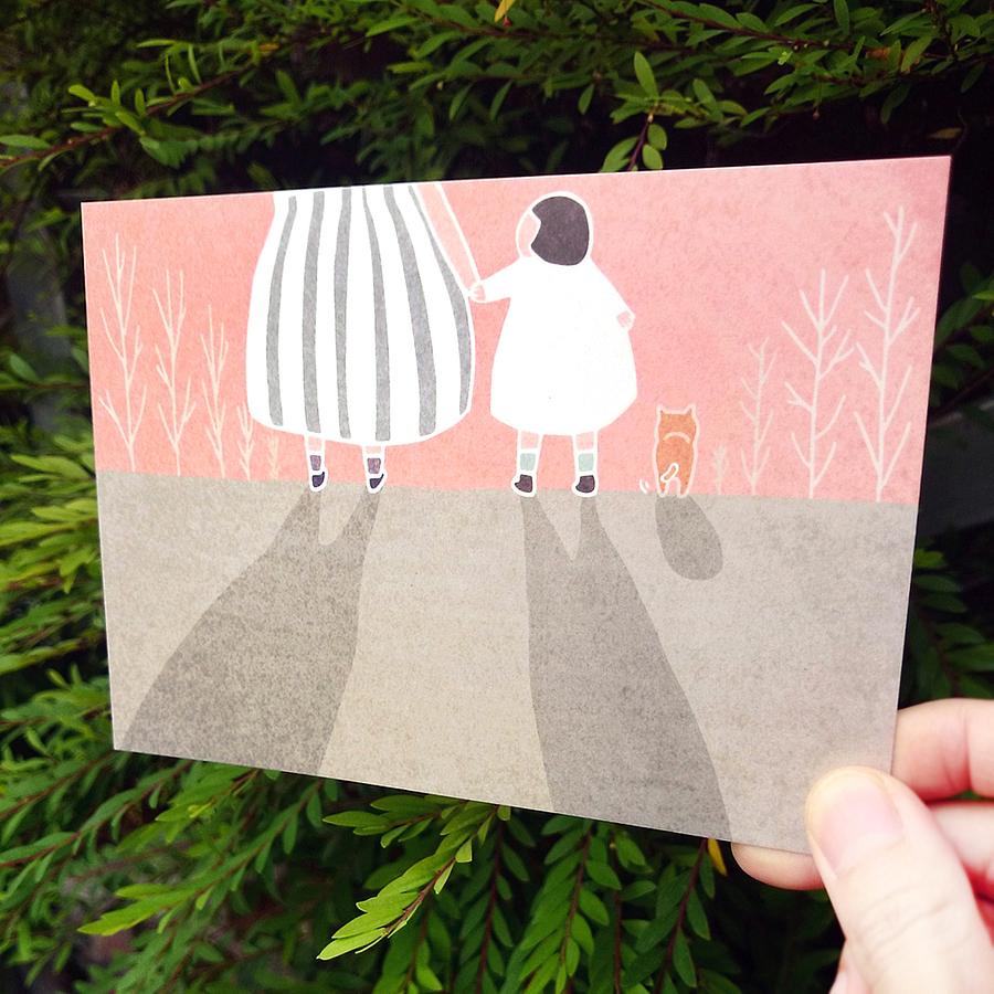 Kerkerland Mom I will hold your hand forever Illustration Postcard
