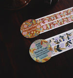 a kind of cafe Pom Pom Flower Here & There Washi Masking Tape Roll and Samples