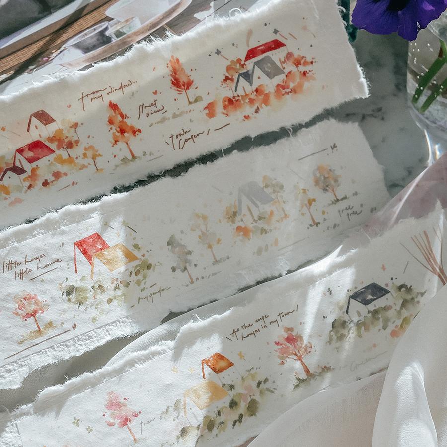 [Samples Only] Meow Illustration Warm Little House Washi Tape