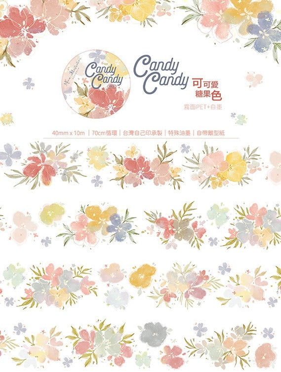 [Samples Only] Meow Illustration Candy Candy PET Tape