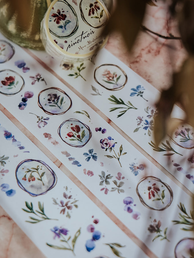 [Samples Only] Meow Illustration Pinot Noir Washi Tape