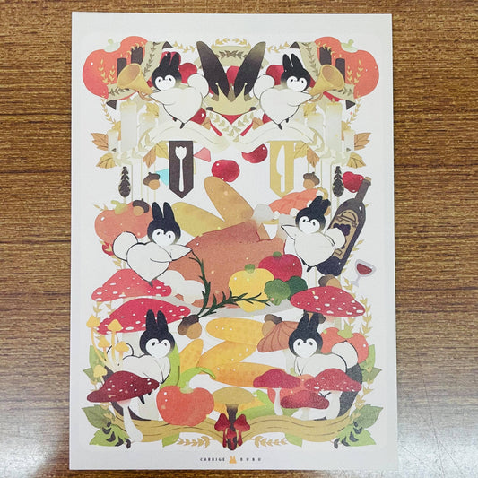 Bubukai Thanksgiving Paper Postcard