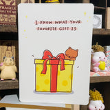 Mandie and Friends I know what your favorite gift is Card