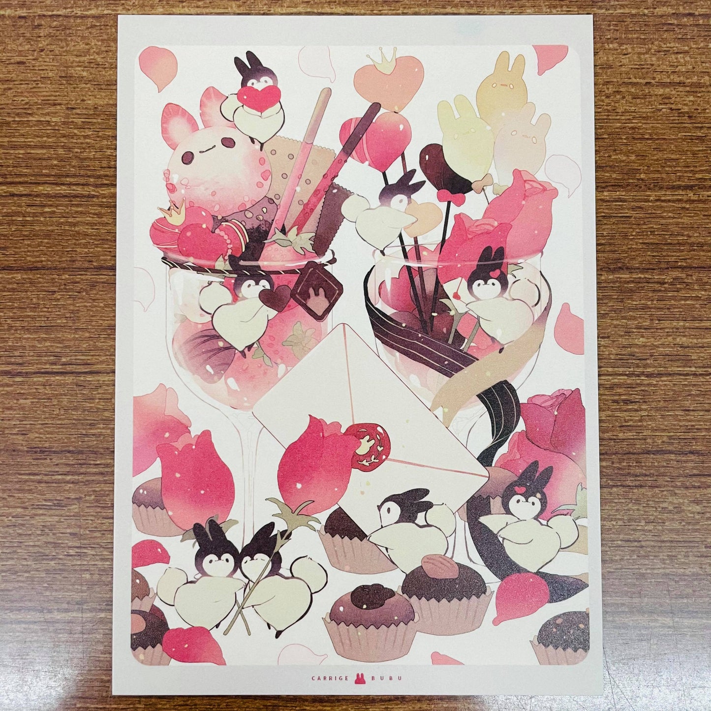 Bubukai Valentines Day Paper Postcard