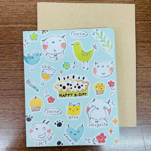 Jan Hsuan Watercolor Mini Card Happy B-Day
