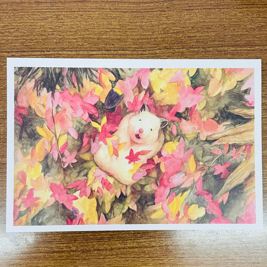 Sukeroku Leaves Falling Postcard