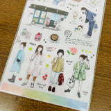 SUNNY Girls Shopping Transparent Sticker Sheet A