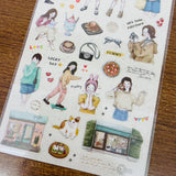 SUNNY Girls Shopping Transparent Sticker Sheet B