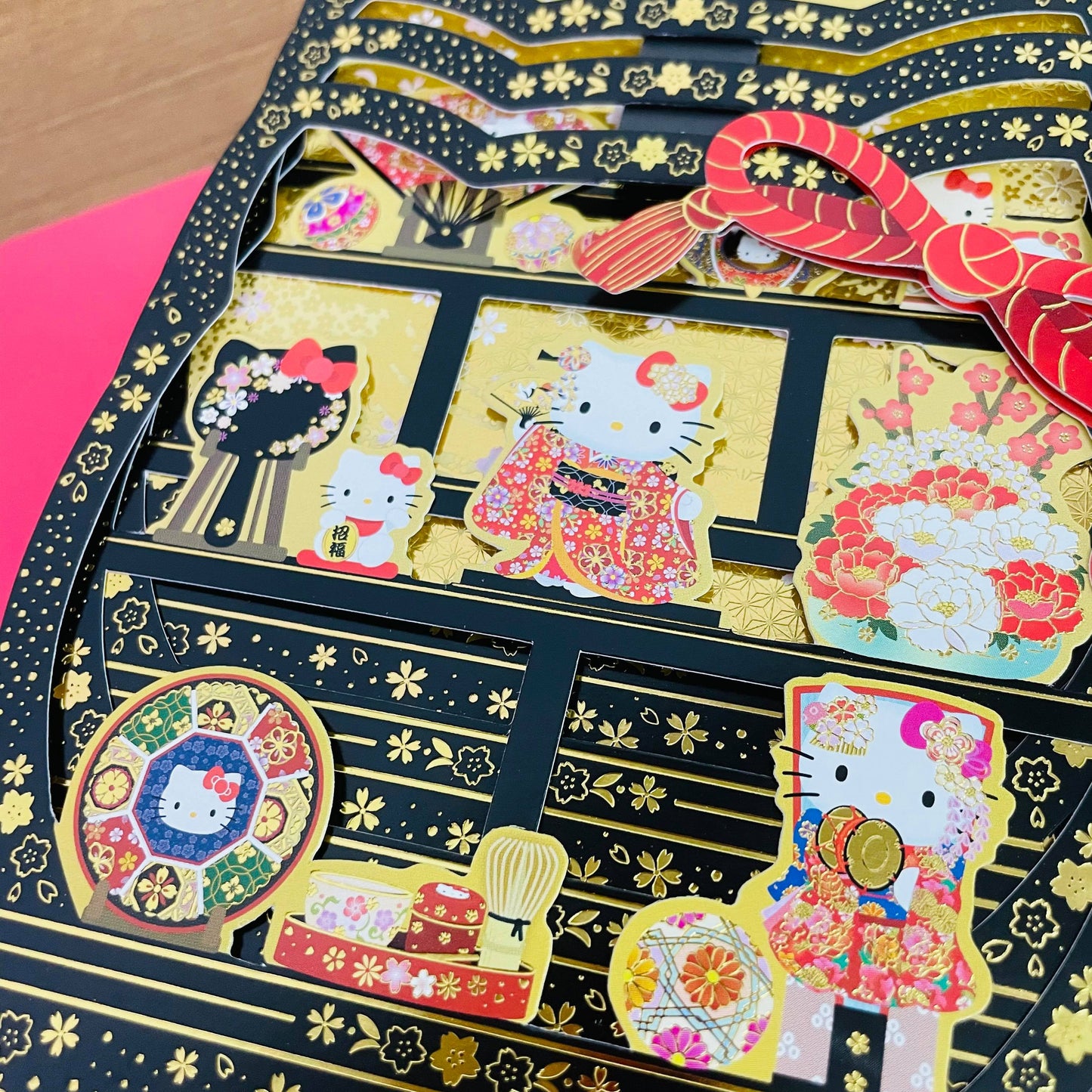 Hello Kitty 3D Japanese Gold Foiled Card