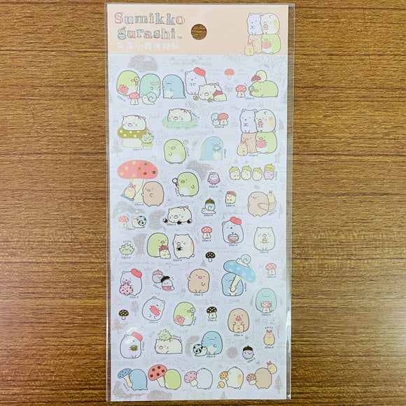Sumikko Gurashi Gold Foiled Mushroom Sticker Sheet