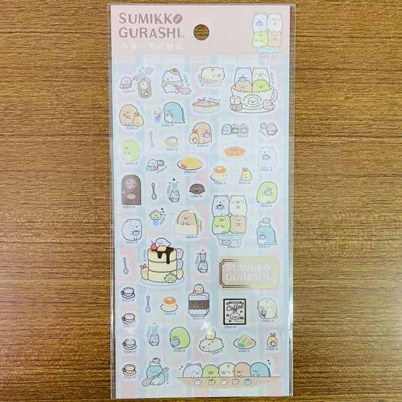 Sumikko Gurashi Gold Foiled Cafe Sticker Sheet
