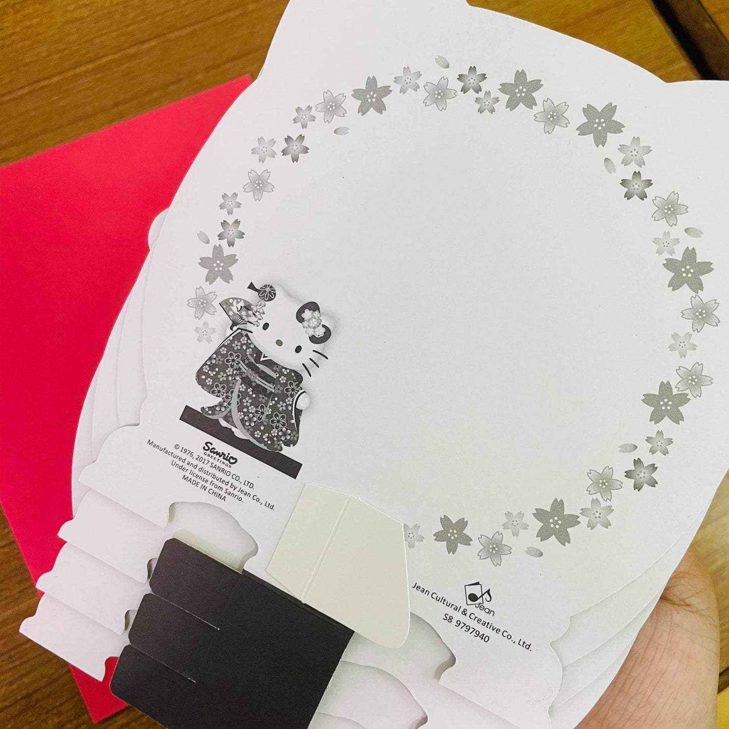 Hello Kitty 3D Japanese Gold Foiled Card
