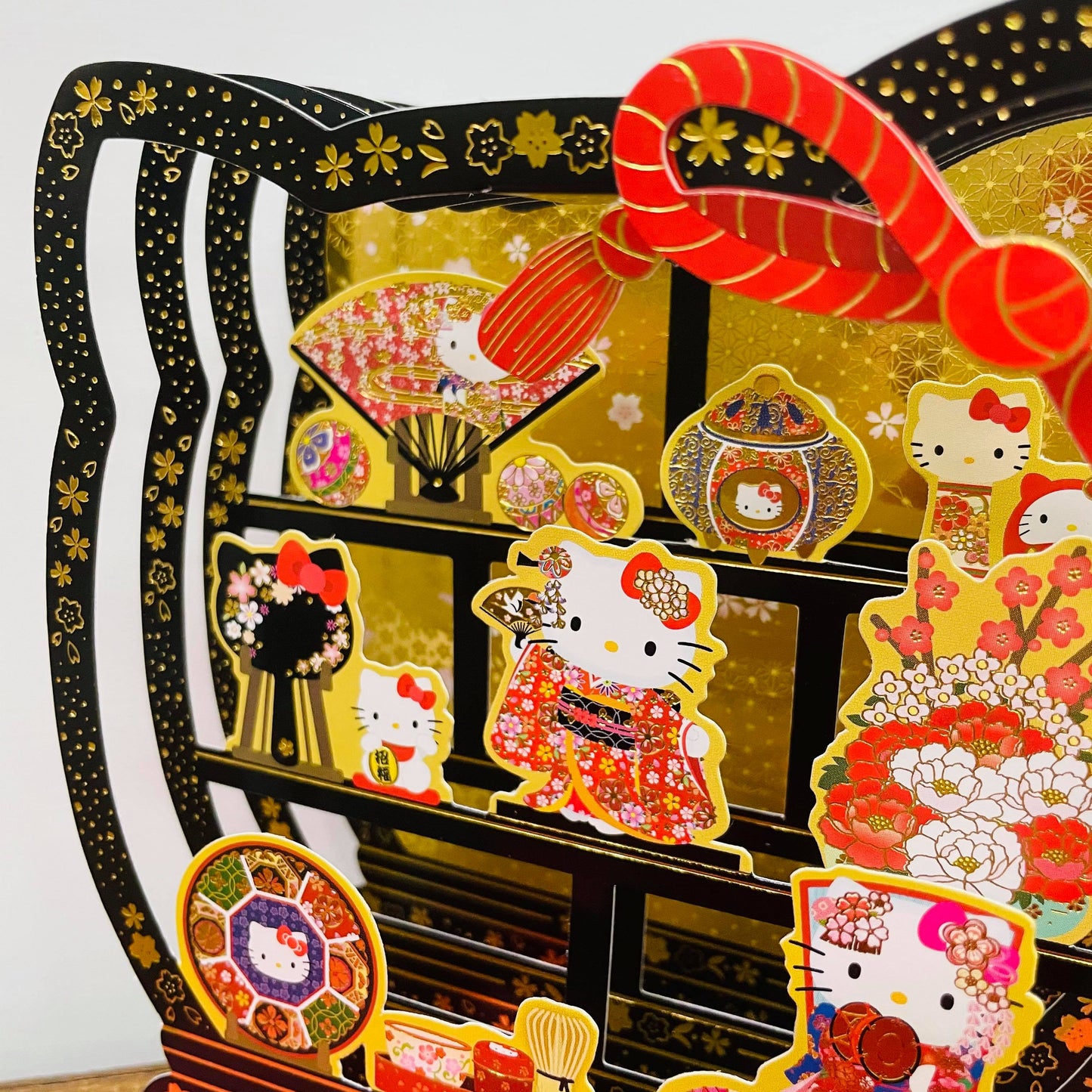 Hello Kitty 3D Japanese Gold Foiled Card