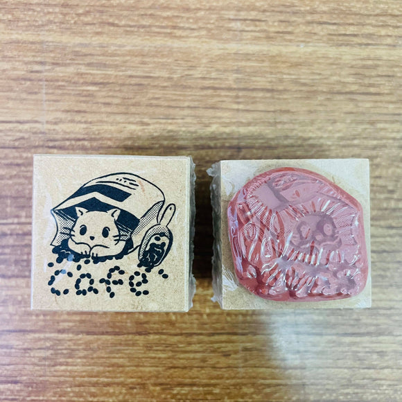 Maruco Kitten Coffee Ver 1. Rubber Wood Stamp