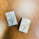 Evakaku Flower #1 Wood Rubber Stamp
