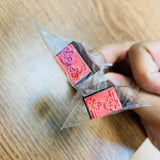 Evakaku Mini Flowers Wood Rubber Stamp