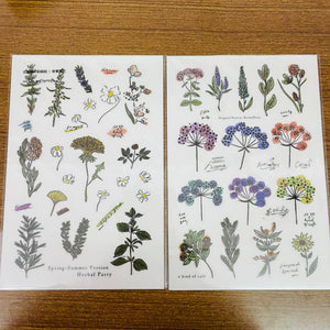 a kind of cafe Spring - Summer Herbal Party Transfer Sticker Sheet