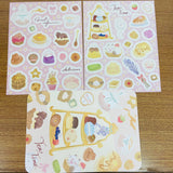 Cookie Tea Time Postcard Sticker Sheets Set