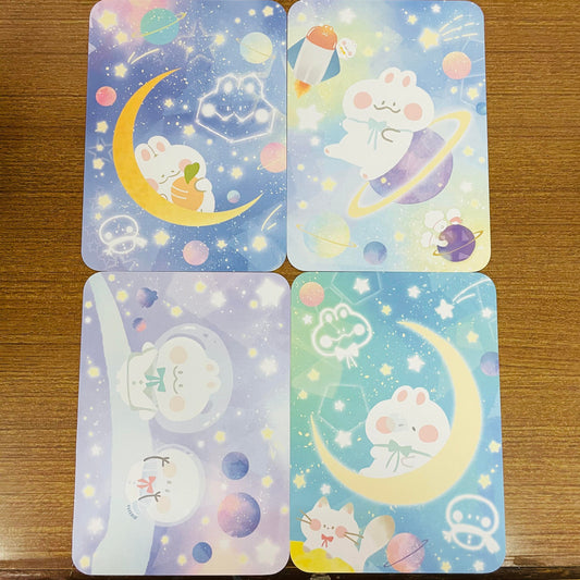 Cookie Story Starry Night Glitter Postcard Set