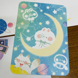 Cookie Story Starry Night Glitter Postcard Set
