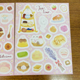 Cookie Tea Time Postcard Sticker Sheets Set