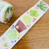 Cookie Succulent Plant Washi Tape Roll and Samples