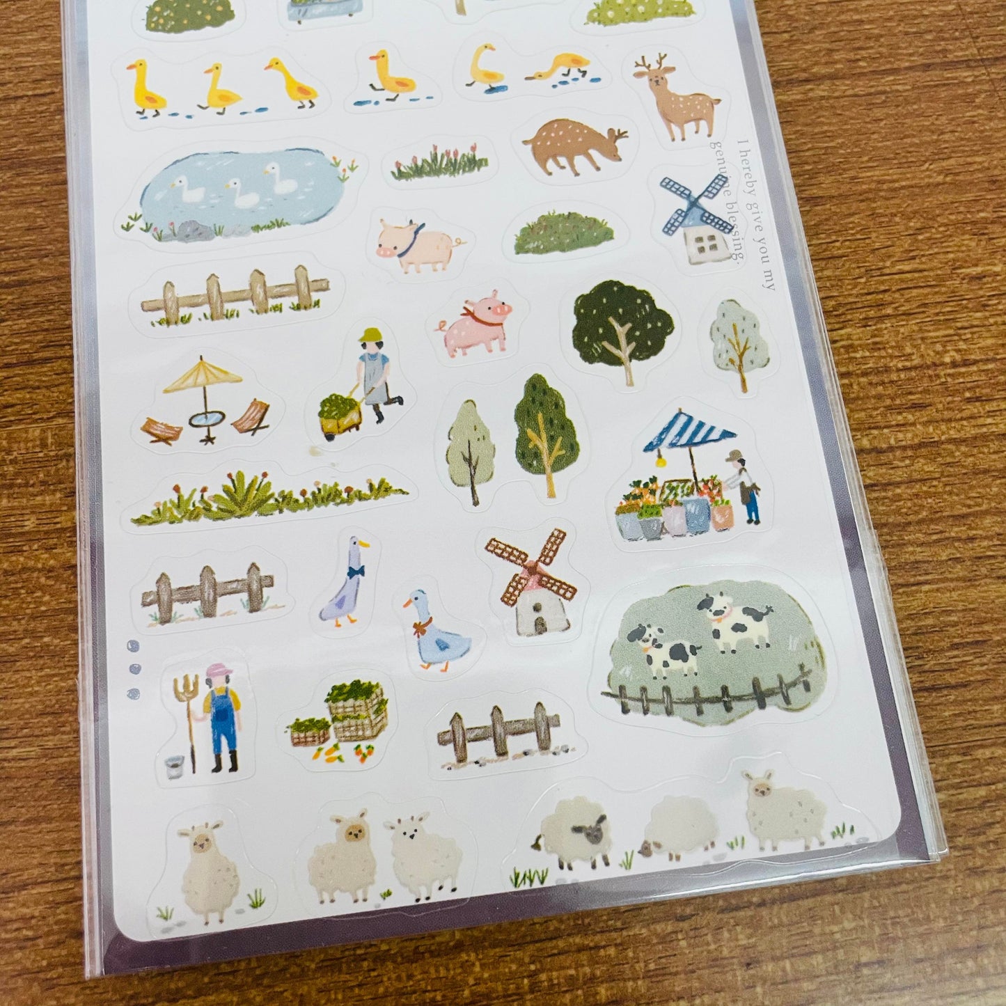 BERG Daily Life in a Farm Barn Transparent Sticker Sheet