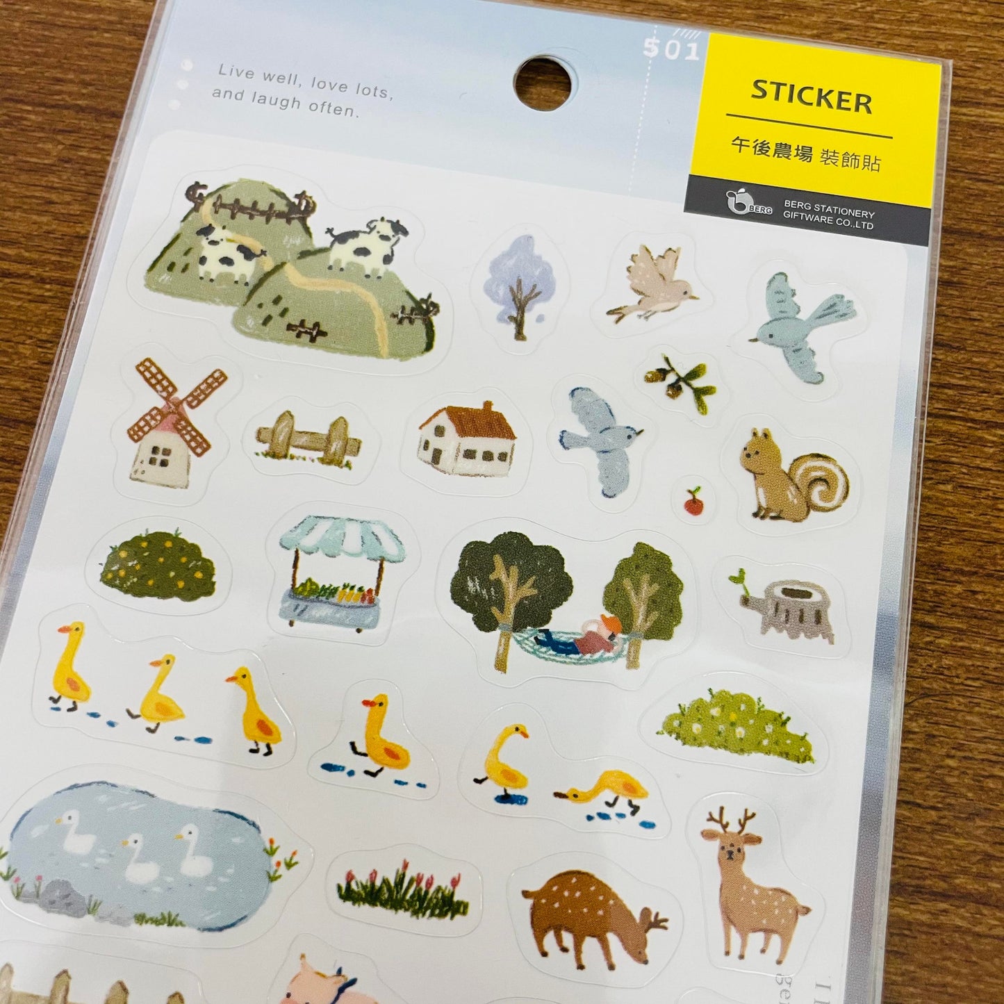 BERG Daily Life in a Farm Barn Transparent Sticker Sheet