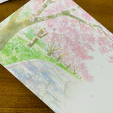Sanrio Glittering Sidewalk Sakura Scenery Postcard