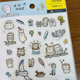 BERG Daily Life as an Owl Transparent Sticker Sheet