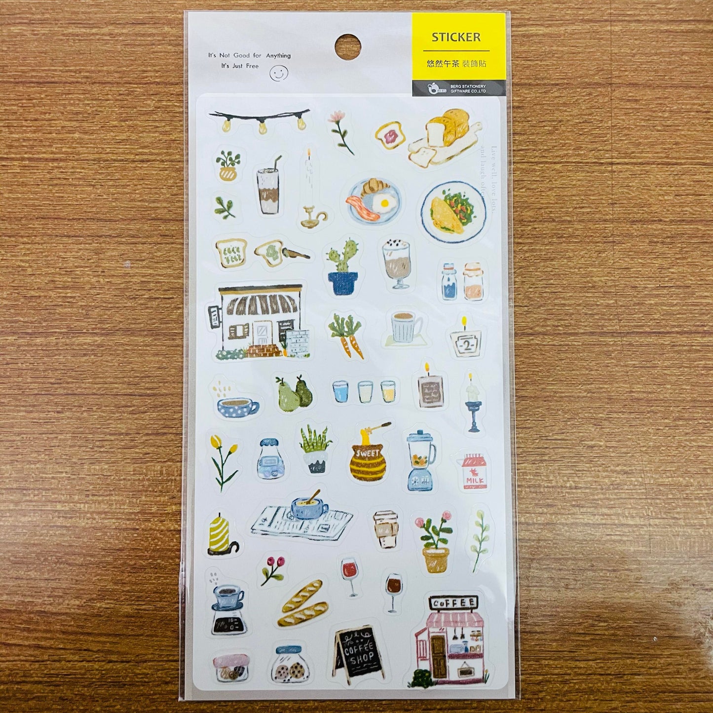BERG Daily Life in a Cafe Transparent Sticker Sheet