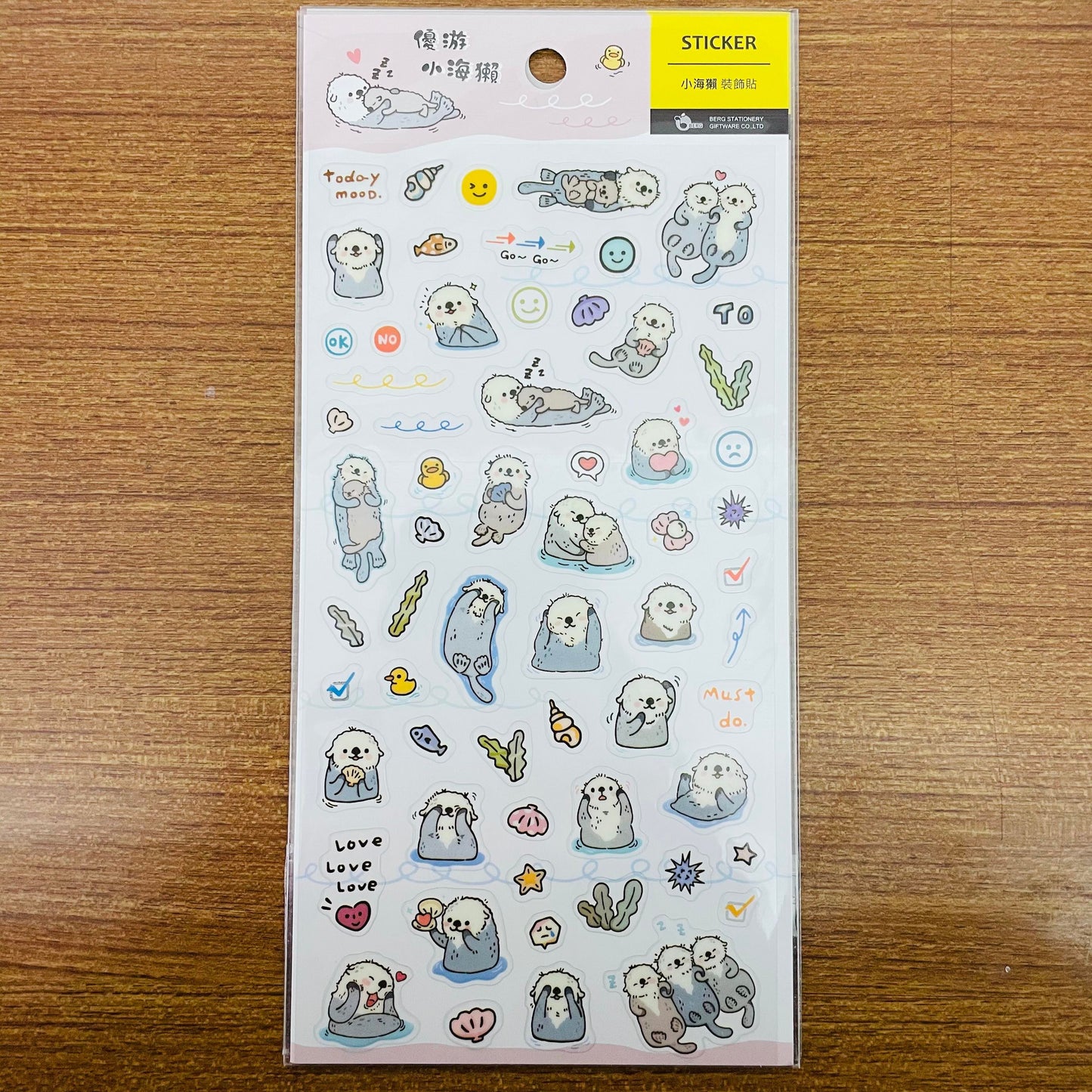 BERG Daily Life as a Sea Otter Transparent Sticker Sheet