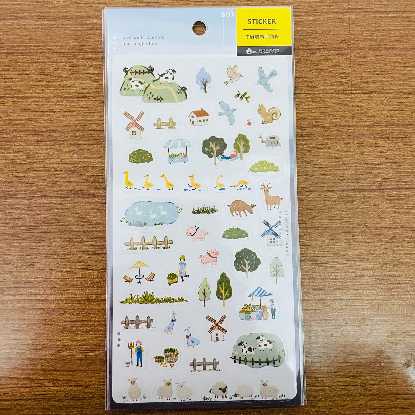 BERG Daily Life in a Farm Barn Transparent Sticker Sheet