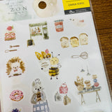 BERG x Pion Watercolor Pastel Animals and Food Sticker Sheet