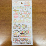 Sumikko Gurashi Gold Foiled Strawberry Desserts Sticker Sheet