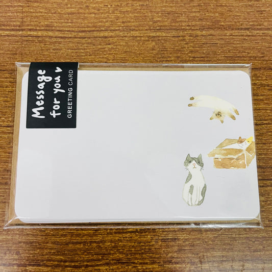 BERG x Pion Watercolor Cats Message Card Pack