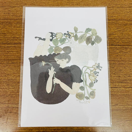 misshoegg Soft Days Illustrated Postcard