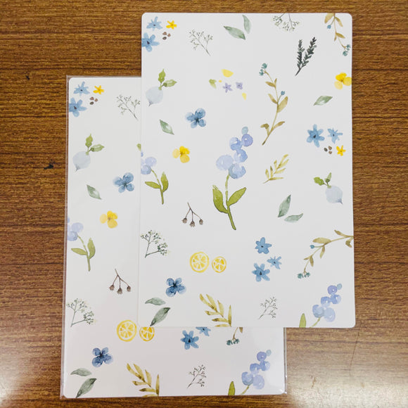 Pion Watercolor Blue Flowers Postcards