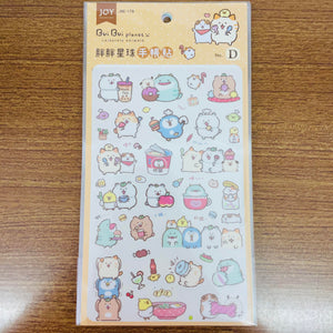 Joy Star Bui Bui Planet Transparent Sticker Sheet D