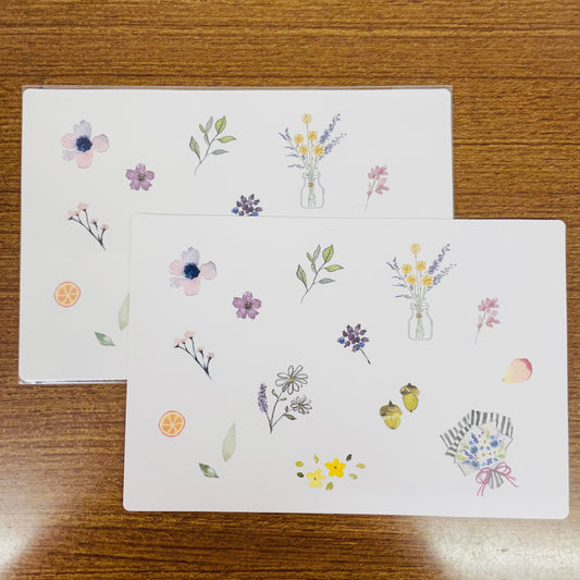 Pion Watercolor Simple Nature Postcards