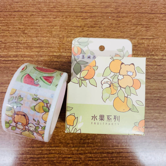 Little Popcorn Stamp Die-cut Washi Masking Tape Roll