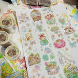 Thea Illustration Hamster's Story Life Washi Masking Tape Roll and Samples