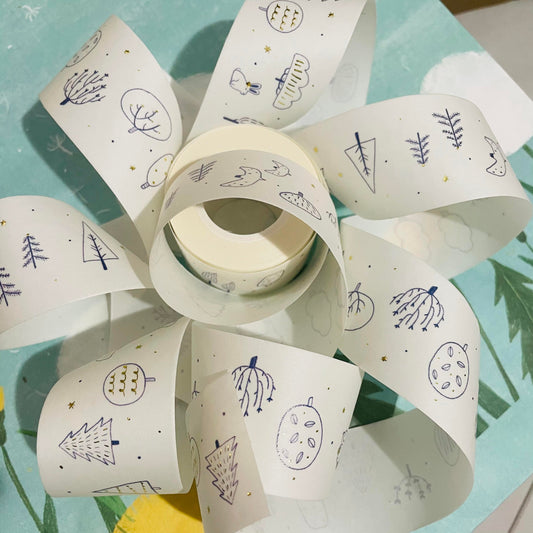 avocadomori Limited Snow Animals Masking Tape Roll and Samples