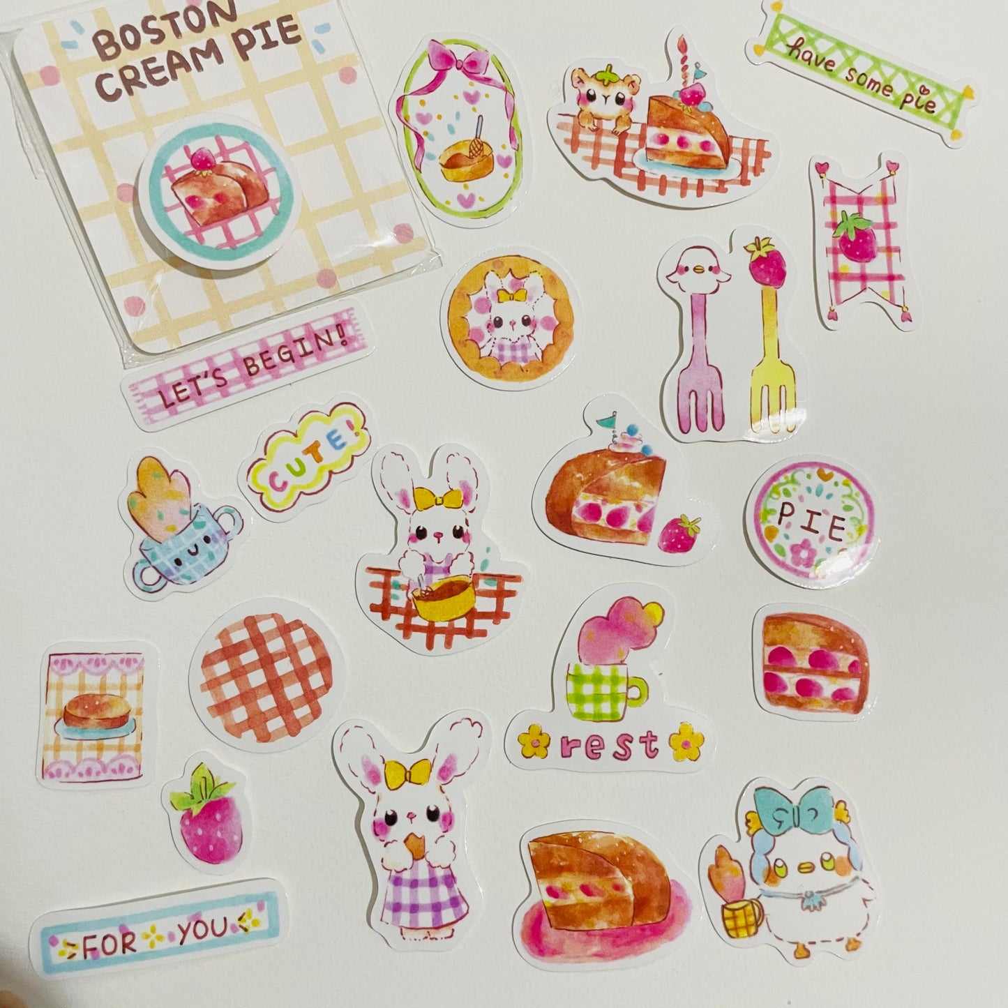Thea Illustration Boston Cream Pie Sticker Flake Pack