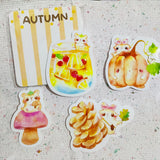 Thea Illustration Autumn Sticker Flake Pack