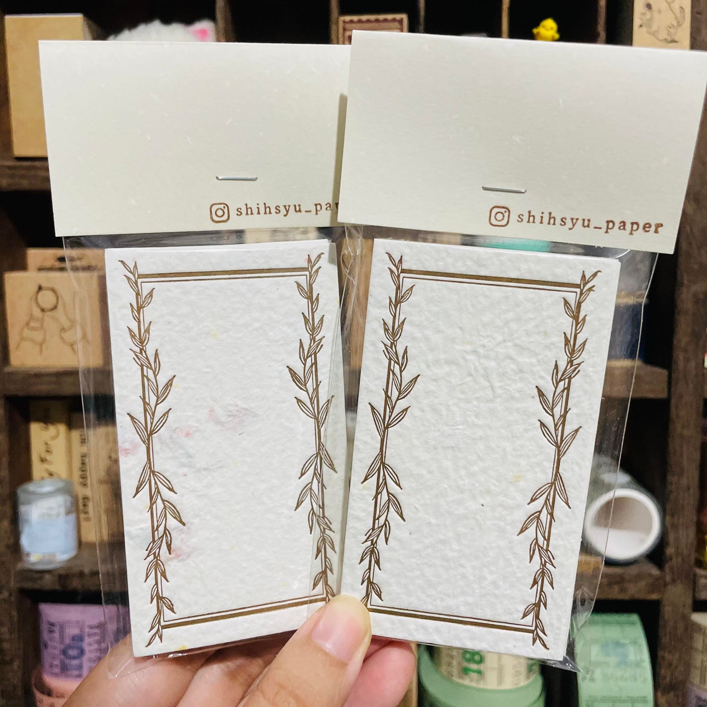 Shihsyu Paper Letterpress Handmade Brown Label Pack