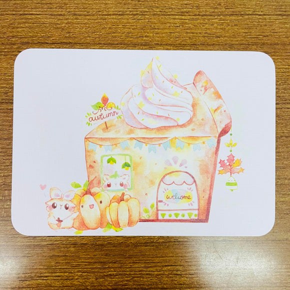 Thea Illustration Welcome to Pumpkin Pie House Postcard