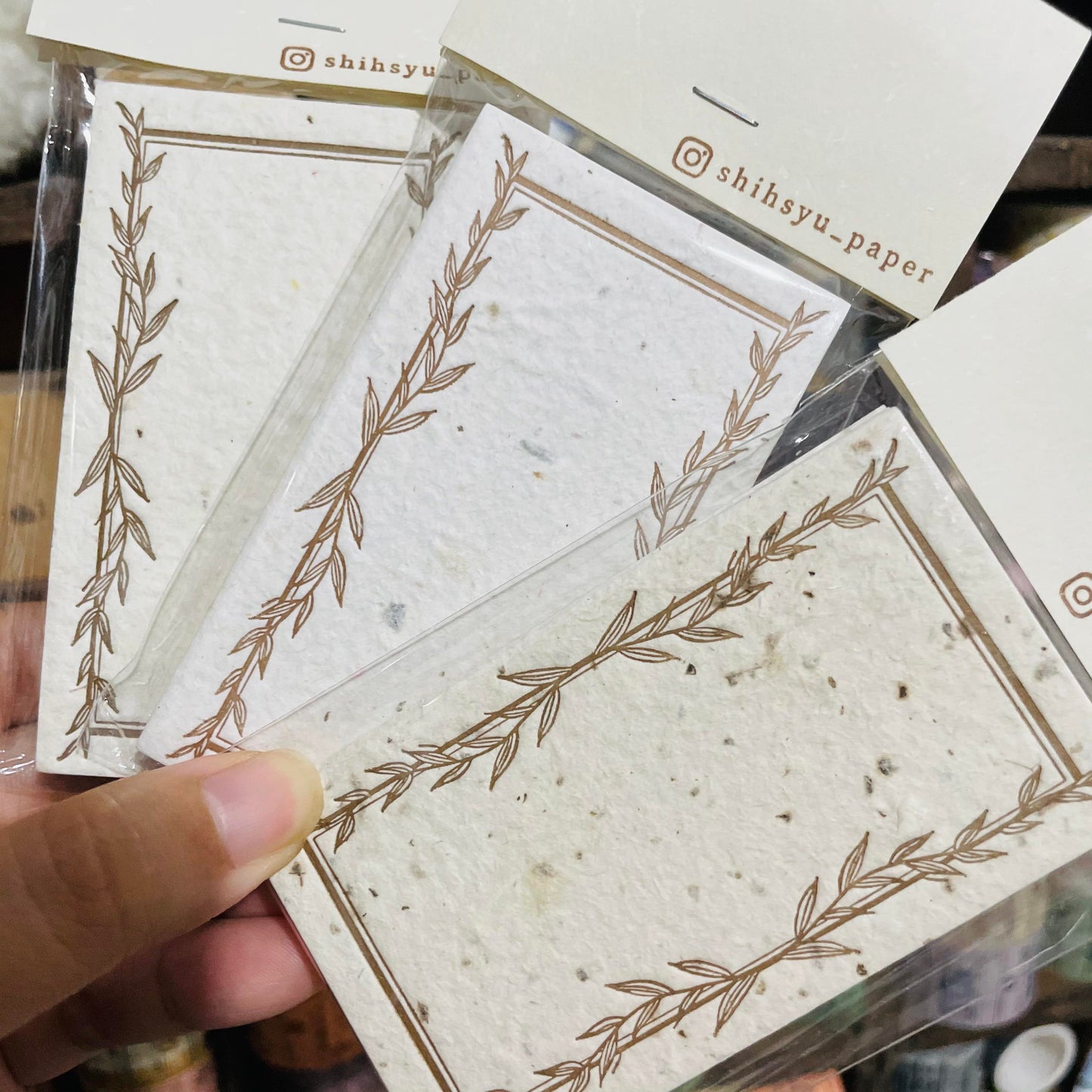 Shihsyu Paper Letterpress Handmade Brown Label Pack