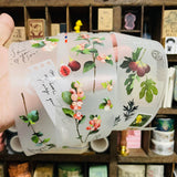 somesortoffern Fruits and Leaves PET Washi Masking Tape Roll AND Samples